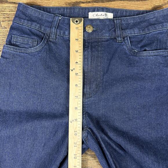 Charlie B Jeans Womens 6 Dark Indigo Wash Bootcut Mid Rise 5 Pocket Denim Pants - Picture 5 of 9